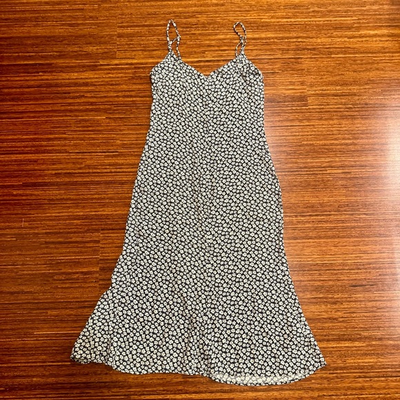 Reformation blue floral classic midi slip dress size 0 EUC - Picture 4 of 6